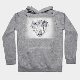 Wolf - Handmade Pencil Drawing Hoodie